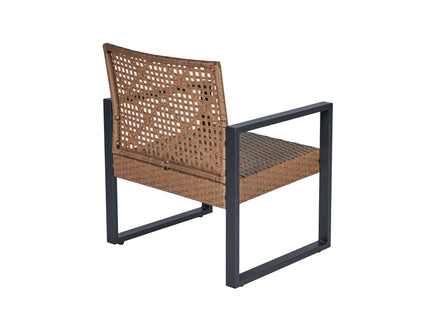 4 Piece Patio Furniture Set With Acacia Wood Table Top And Cushions