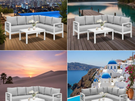 Outdoor Patio Set, All-Weather With Thick Cushions