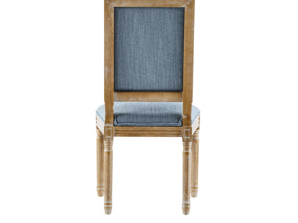 French Country Style Dining Chair With Upholstered Seating And Fluted Legs