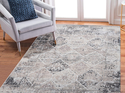 Payas - 6' X 9' Traditional Area Rug - Cream / Anthracite