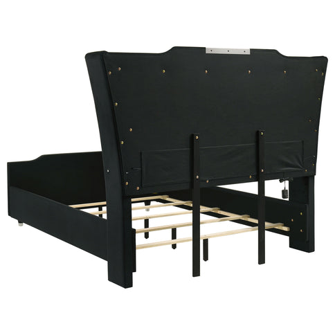 Bedroom Set With LED Lighting And Charging Nightstand