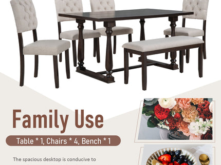 6 Piece Dining Set Retro Style