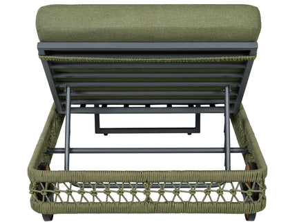 Outdoor Chaise Lounge & Wheels, 5 Position Adjustable Backrest