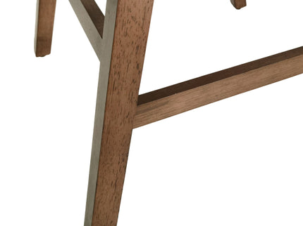 Mid Century Modern Counter Stool With V Shape Frame And Upholstered Seating
