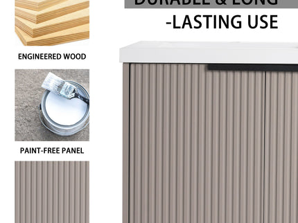 Contemporary Wall Mounted Bathroom Vanity With Soft Close Doors