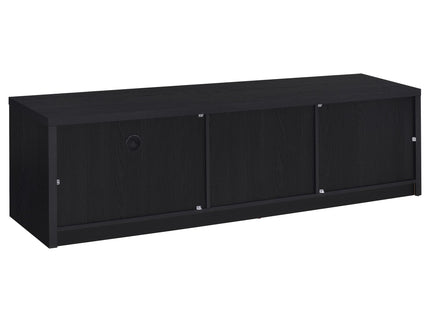 Ian - 2 Door TV Stand Media Console With Storage - Black