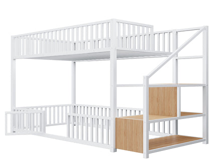 Bunk Bed With Storage Ladder, Compact Design