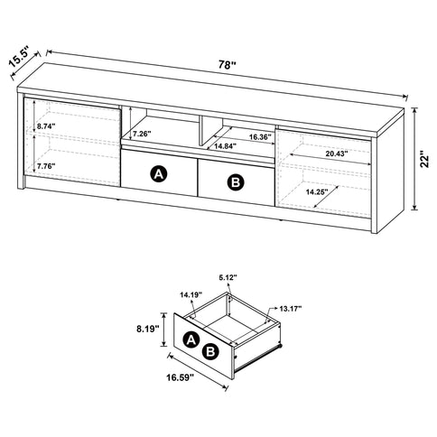 Sloat - 2 Door TV Stand Media Console