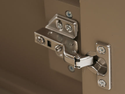 Vintage Bathroom Vanity With Ceramic Sink, Adjustable Shelves