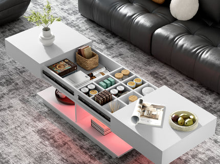Multifunctional Adjustable Coffee Table With Hidden Storage Space For Living Room