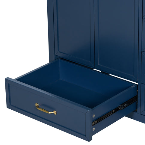 Elegant Vintage Bathroom Vanity & Sink And Soft Closing Door, 4 Drawers Of Different Sizes Frame