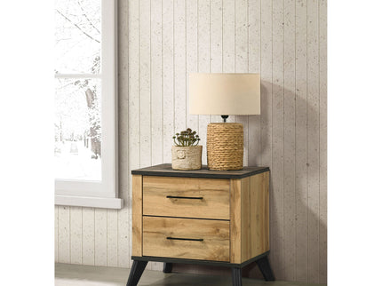 Georgina - 2 Drawer Nightstand - Natural Wood
