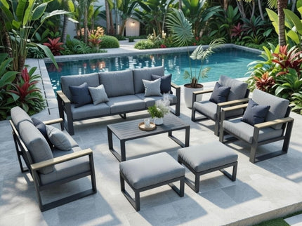 Modern Outdoor Sofa Set With Coffee Table