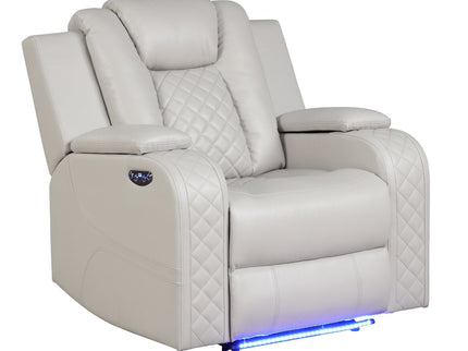 Benz - LED & Power Recliner Chair With Adjustable Headrest