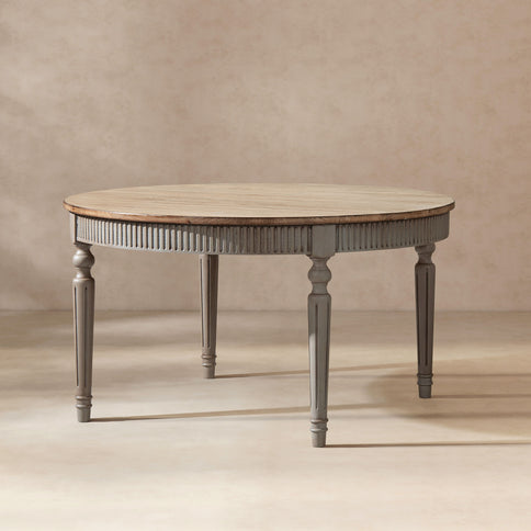 Colette - Round Dining Table - Blue / Gray