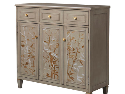 Dauphin - Handpainted Entryway Storage Cabinet - Gray Cashmere