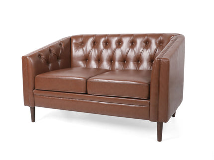 Sophisticated Loveseat With Diamond Stitched Detailing