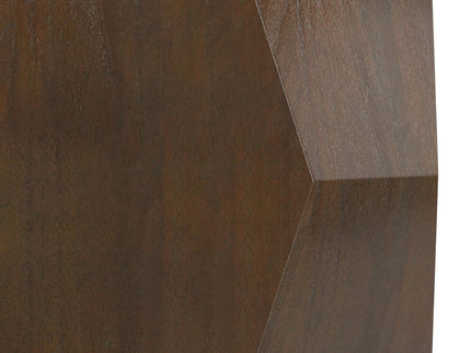 Eisley - Coffee Table With Geometric Design, - Walnut