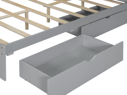 Platform Bed With USB, Storage Headboard & Drawers