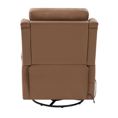 Manual Recliner Swivel Rocking Chair With 8 Point Massage And Heating