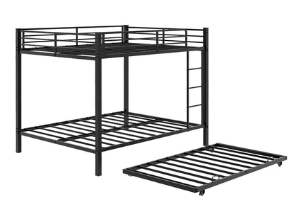Bunk Bed For Kids, Convertible Frame With Ladders & Guardrail