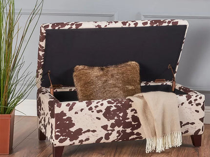Storage Ottoman - Brown Multi