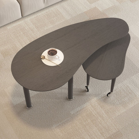 Rotatable Cocktail Table With Solid Legs, 360 Degree Rotating