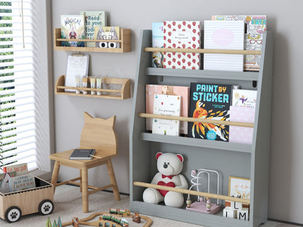 3 Tier Book Shelf, Compact Storage For Bedrooms