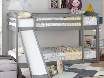 Durable Bunk Bed With Convertible Slide And Ladder