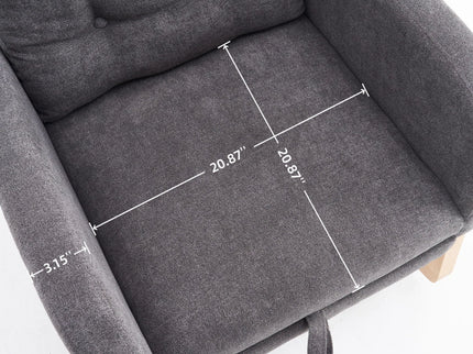 Accent Rocking Chair With Footrest, High Back