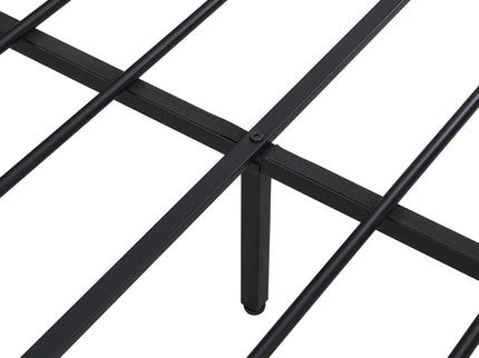 Platform Bed Frame With Wooden Headboard And Footboard, USB Liner