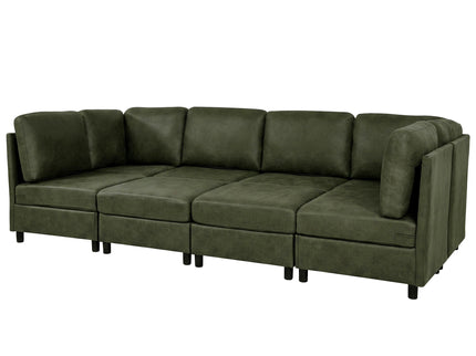 Upholstered Modular Sectional With Custom Configuration And Removable Cushions