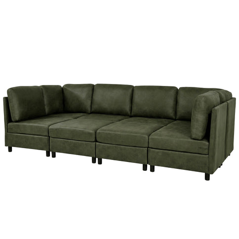 Upholstered Modular Sectional With Custom Configuration And Removable Cushions