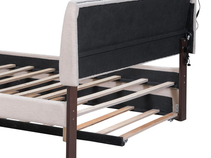 Upholstered Platform Bed With Trundle
