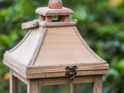 Candle Lantern Decorative, Hurricane Lantern Holder Decor For Indoor Outdoor, Home Garden Wedding - Ivory