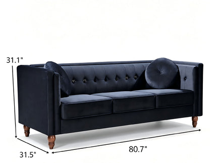 Chesterfield Sofa With Square Arms For Living Room