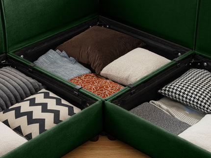 Contemporary Elegant Sofa With Storage And Ottoman