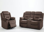 Dark Brown / 2 Pc. Loveseat, Chair
