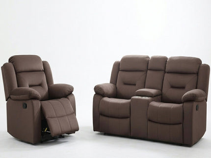 Contemporary Living Room Set With Pillow Arms And Headrest Support