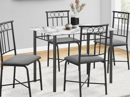 5 Pieces Dining Table Set, Small, Rectangular
