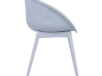 2 Piece Durable Single Chair With Hollow Out Design