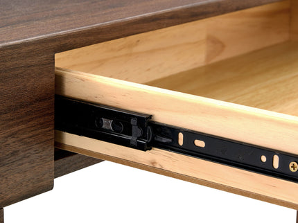 Console Table With Double Drawers - Walnut