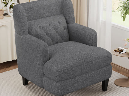 Upholstered Accent Chair Tufted Armchair For Living Room And Bedroom
