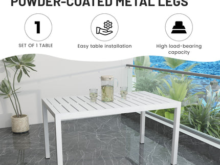 4 Piece Set Of Single Chairs With Long Table