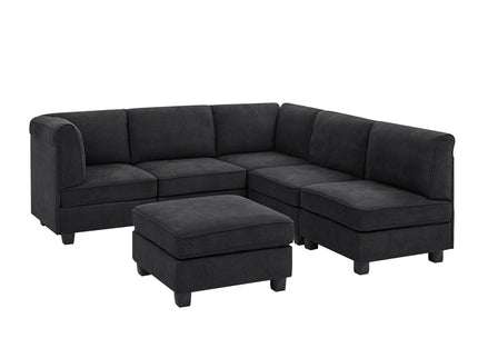 Upholstered Modular Sectional - Black