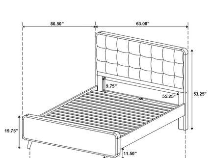 Winston - Platform Bed With Upholstered Headboard