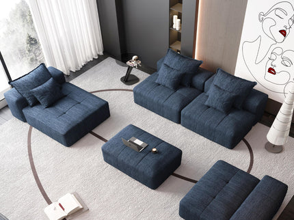 Modern Oversized Diy Combination Modular Sectional Sofa & Pillows