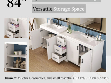 Double Sink Bathroom Vanity With Quartz Countertop
