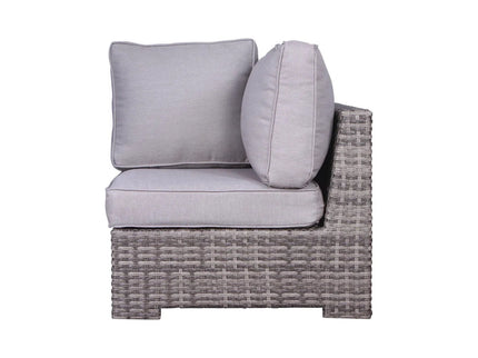 Outdoor 6 Person Wicker Seating Group With Cushions - Gray Mix