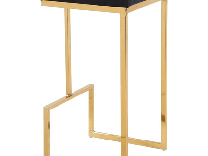 Joel - Upholstered Stool - Black / Gold